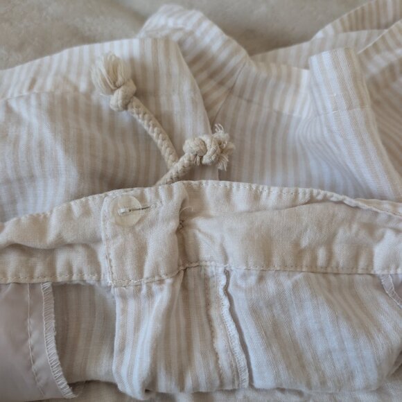 Cynthia Rowley 100% linen striped shorts - Picture 7 of 8